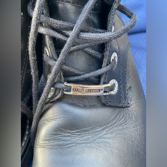 Harley-Davidson Women’s Black Leather Lace Up  Combat Riding Boots Sz 7.5 - Picture 8 of 10